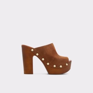 Zapatos Plataforma Aldo Drenania Tacón Mule - Marrones | 3251076-FW