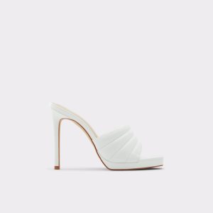 Zapatos Plataforma Aldo Gennia Tacón Mule - Stiletto Blancas | 5127394-ML