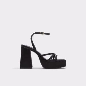 Zapatos Plataforma Aldo Landabriver Tiras Tacón Sandal - Plateforme Negras | 0264139-PU