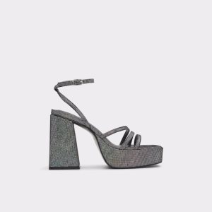 Zapatos Plataforma Aldo Landabriver Tiras Tacón Sandal - Flatform Plateadas | 5398016-CY