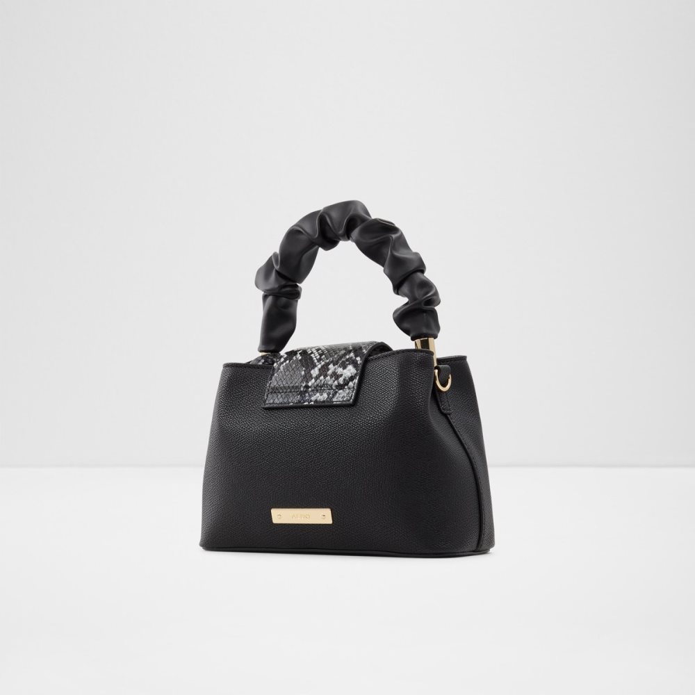 Bolsas De Mano Aldo Snakie Top Handle Negras | 3805412-LB