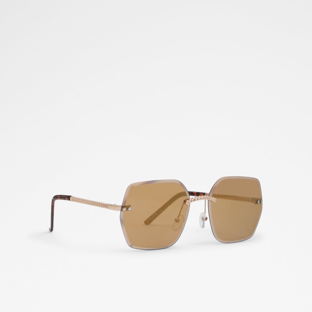 Gafas de Sol Aldo Yeranna Rectangle Marrones | 3812067-QR