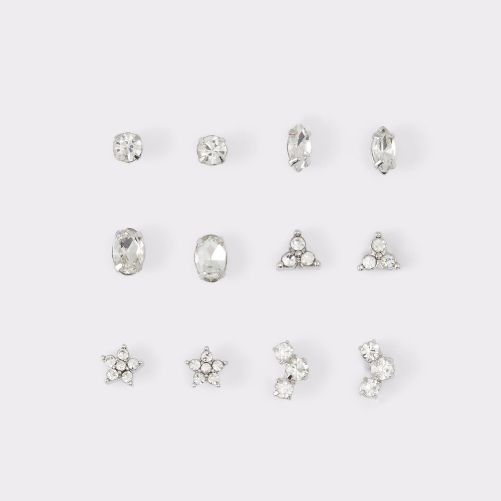 Pendientes Aldo Oleratha Stud Plateadas Multicolor | 7321908-JB