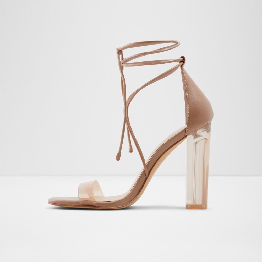 Tacones Aldo Onardonia Tiras Tacón Sandal Beige | 7351280-IS