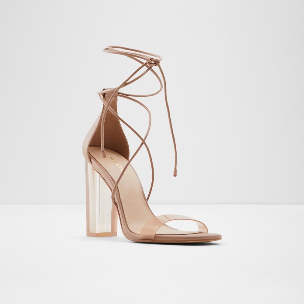 Tacones Aldo Onardonia Tiras Tacón Sandal Beige | 7351280-IS