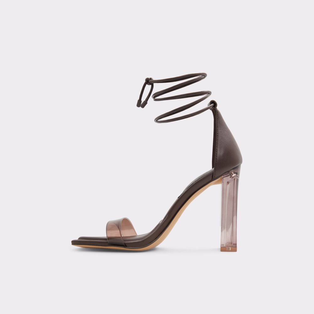 Tacones Aldo Onardonita Tacón Sandal Marrones Oscuro | 5046731-SZ