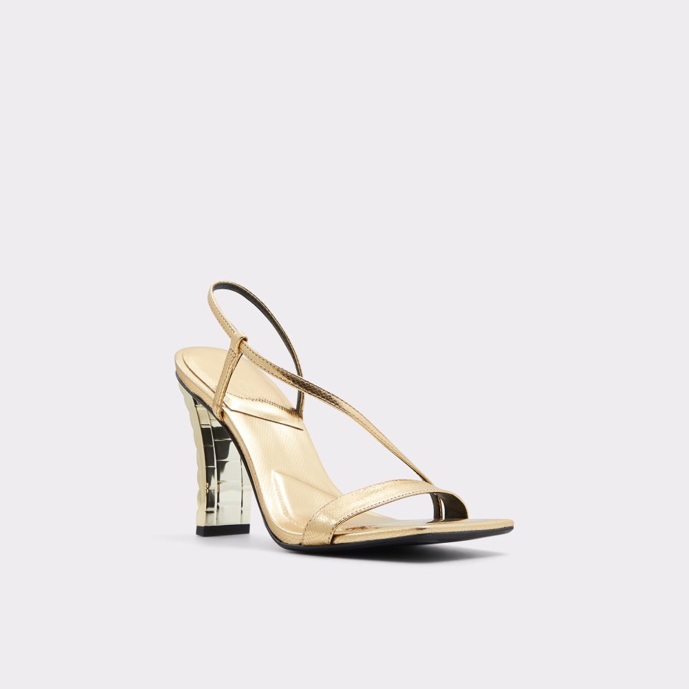 Tacones Aldo Vermeil Sling Back Tacón Sandal Doradas | 3058146-JF