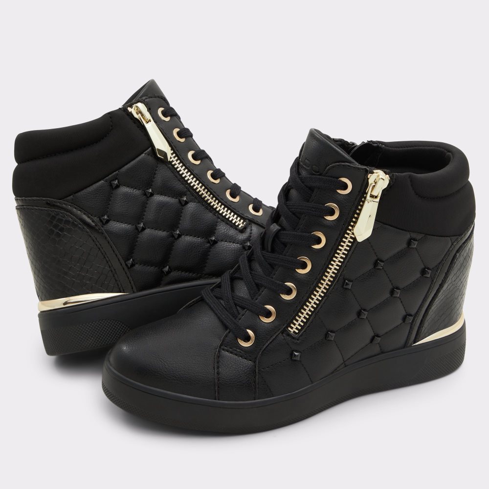 Zapatillas Aldo Ailannah High Top - Wedge Negras | 6870234-RS