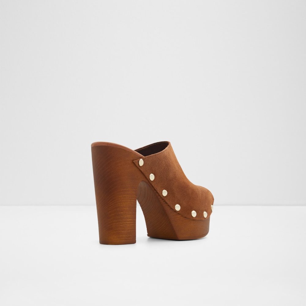 Zapatos Plataforma Aldo Drenania Tacón Mule - Marrones | 3251076-FW