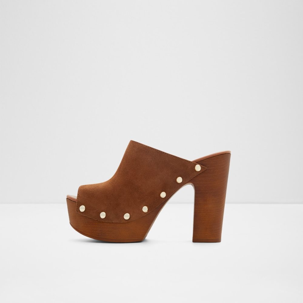 Zapatos Plataforma Aldo Drenania Tacón Mule - Marrones | 3251076-FW