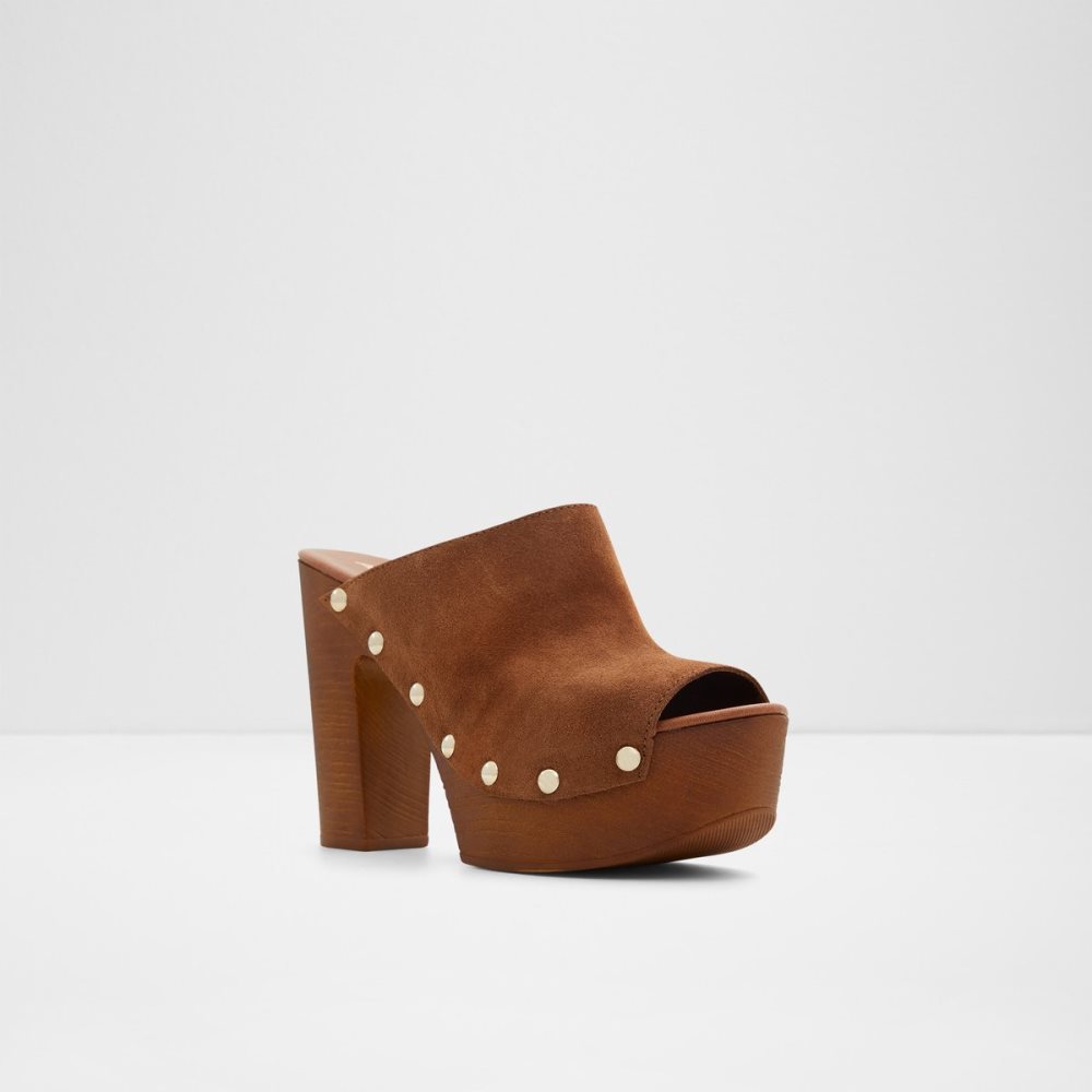 Zapatos Plataforma Aldo Drenania Tacón Mule - Marrones | 3251076-FW