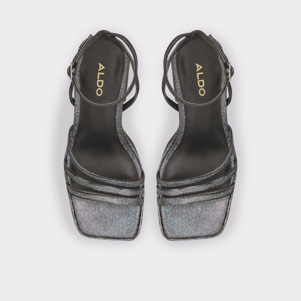 Zapatos Plataforma Aldo Landabriver Tiras Tacón Sandal - Flatform Plateadas | 5398016-CY