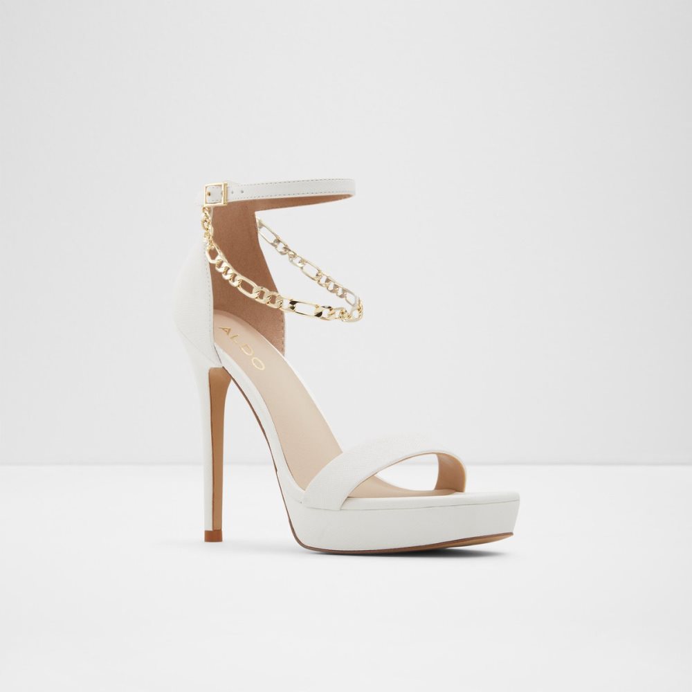 Zapatos Plataforma Aldo Scarlettchain Tacón Sandal - Stiletto Blancas | 3952806-RP