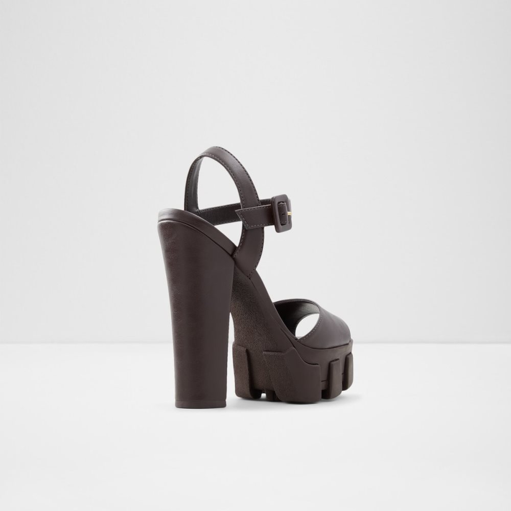 Zapatos Plataforma Aldo Verrajan High Sandal - Marrones Oscuro | 0156327-BZ