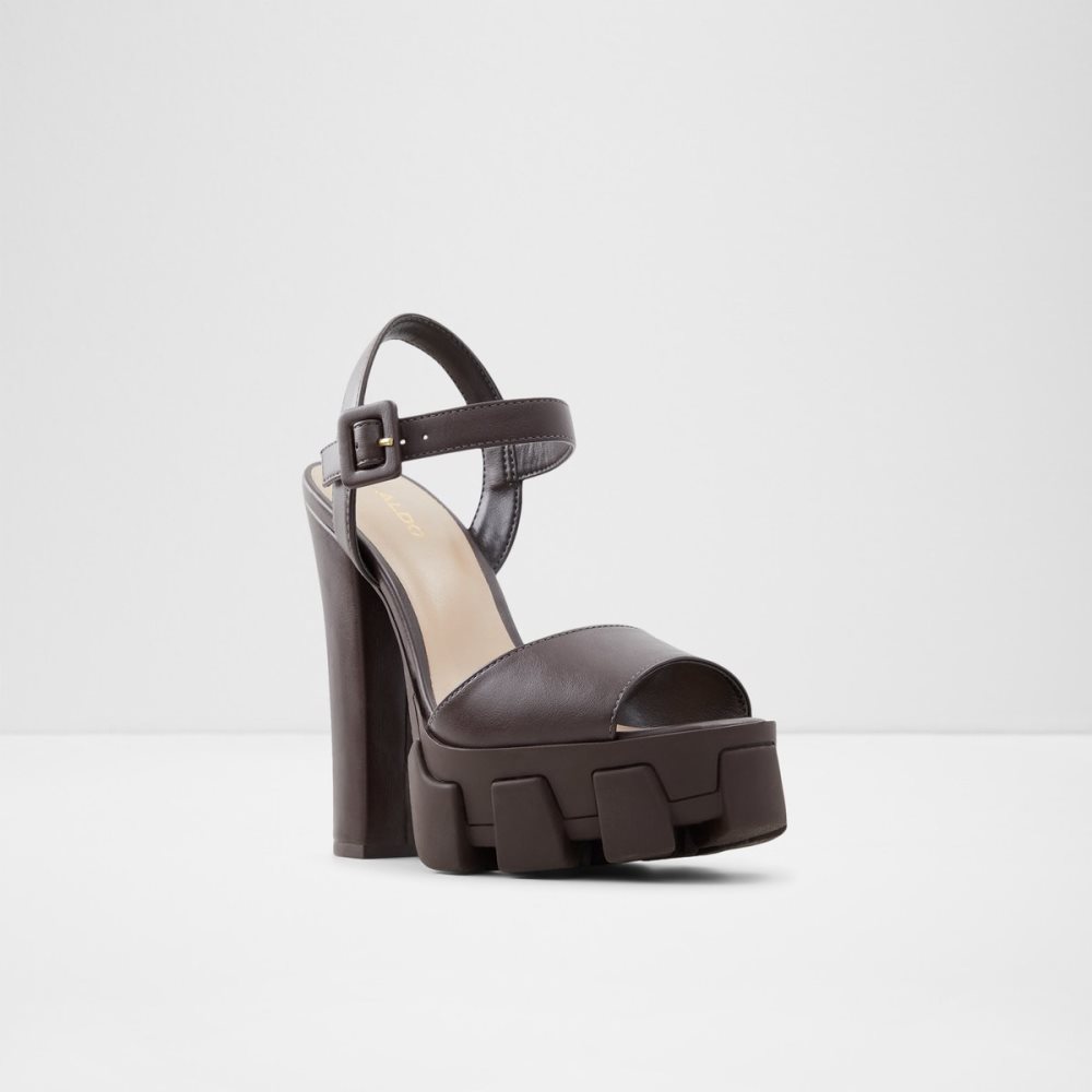 Zapatos Plataforma Aldo Verrajan High Sandal - Marrones Oscuro | 0156327-BZ